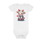 Cute Strawberry Cow Organic Baby Onesie - Livianna's Closet LLC